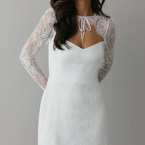 Elegant White Lace Dress